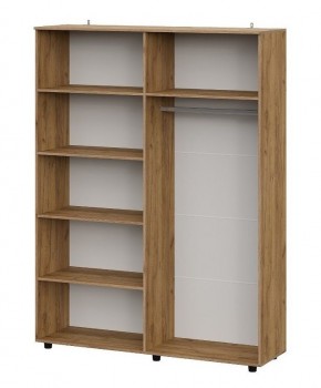 БАЙКАЛ Шкаф четырехстворчатый (Графит/Дуб золотой) в Лесном - lesnoy.mebel24.online | фото 2
