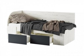 БЕАТРИС Кровать-софа (дуб крафт белый/антрацит) в Лесном - lesnoy.mebel24.online | фото 2