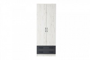 БЕАТРИС Шкаф Дуэт (дуб крафт белый/антрацит) в Лесном - lesnoy.mebel24.online | фото