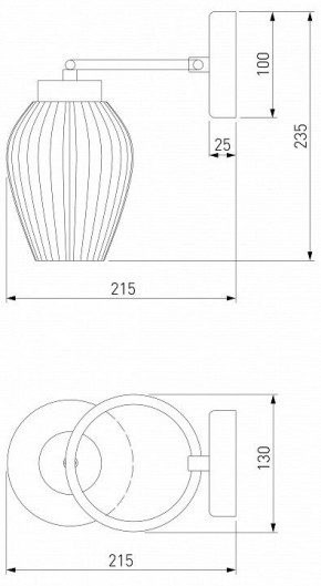 Бра Eurosvet Alva 30184/1 латунь в Лесном - lesnoy.mebel24.online | фото 3