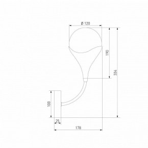 Бра Eurosvet Calyx 60168/1 латунь в Лесном - lesnoy.mebel24.online | фото 3