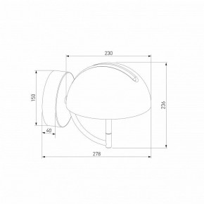Бра Eurosvet Emisfero 50083/1 LED золото в Лесном - lesnoy.mebel24.online | фото 3