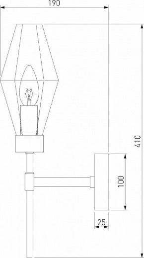 Бра Eurosvet Prism 60143/1 хром в Лесном - lesnoy.mebel24.online | фото 2