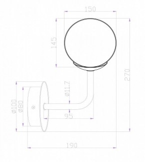 Бра Maytoni Erich MOD221-WL-01-N в Лесном - lesnoy.mebel24.online | фото 3