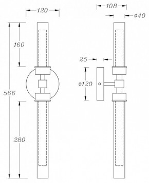 Бра Maytoni Stelo MOD116WL-L7BS3K в Лесном - lesnoy.mebel24.online | фото 3
