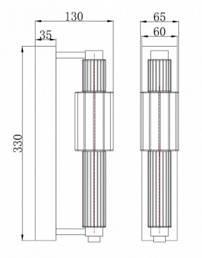 Бра Maytoni Verticale MOD308WL-L9CG3K в Лесном - lesnoy.mebel24.online | фото 3