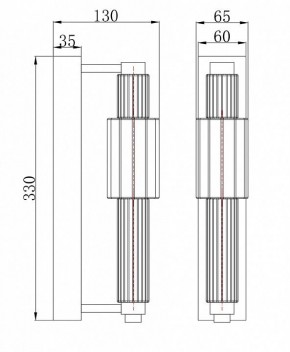 Бра Maytoni Verticale MOD308WL-L9GR3K в Лесном - lesnoy.mebel24.online | фото 3