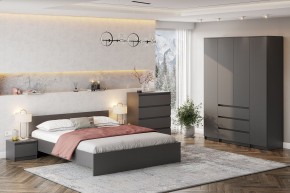 ДЕНВЕР Кровать 1600 (Графит серый) в Лесном - lesnoy.mebel24.online | фото 4