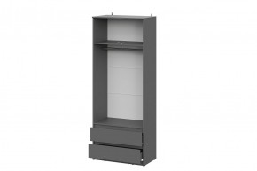 ДЕНВЕР Шкаф двухстворчатый с ящиками (Графит серый) в Лесном - lesnoy.mebel24.online | фото 3