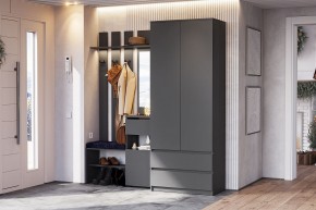 ДЕНВЕР Шкаф двухстворчатый с ящиками (Графит серый) в Лесном - lesnoy.mebel24.online | фото 4