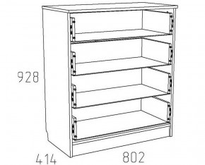 Детская Акварель Комод НМ 013.71-01 М (Капучино/Дуб Сонома) в Лесном - lesnoy.mebel24.online | фото 3