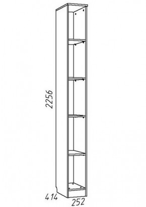 Детская Акварель Стеллаж НМ НМ 013.93 Дуб Сонома в Лесном - lesnoy.mebel24.online | фото 2