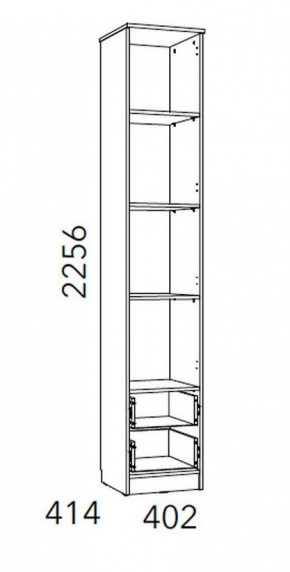 Детская Фанк Шкаф для белья с ящиками НМ 013.01-02 М1 в Лесном - lesnoy.mebel24.online | фото 3