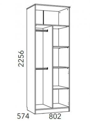 Детская Фанк Шкаф для одежды НМ 014.07 М в Лесном - lesnoy.mebel24.online | фото 3