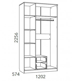 Детская Фанк Шкаф комбинированный НМ 013.08-01 М1 в Лесном - lesnoy.mebel24.online | фото 3