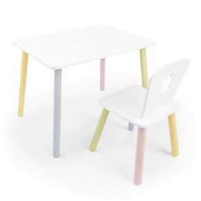 Детский комплект стол и стул «Корона» Rolti Baby (белый/цветной, массив березы/мдф) в Лесном - lesnoy.mebel24.online | фото