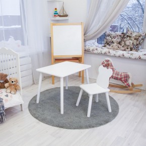Детский комплект стол и стул «Мишка» Rolti Baby (белый/белый, массив березы/мдф) в Лесном - lesnoy.mebel24.online | фото 2