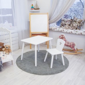 Детский комплект стол и стул «Звезда» Rolti Baby (белый/белый, массив березы/мдф) в Лесном - lesnoy.mebel24.online | фото 2