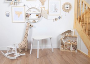 Детский стол Rolti Baby «Облачко»  (белый/белый, массив березы/мдф) в Лесном - lesnoy.mebel24.online | фото