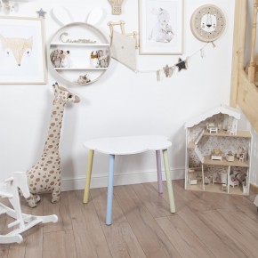 Детский стол Rolti Baby «Облачко»  (белый/цветной, массив березы/мдф) в Лесном - lesnoy.mebel24.online | фото