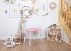 Детский стол Rolti Baby «Облачко»  (розовый/белый, массив березы/мдф) в Лесном - lesnoy.mebel24.online | фото 1