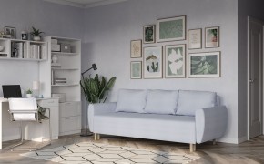 Диван-кровать Тулисия пастельно-голубой, ткань рогожка в Лесном - lesnoy.mebel24.online | фото 4