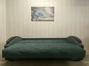 Диван Престиж-16 (НПБ+МДФ) велюр Sensey bottle green в Лесном - lesnoy.mebel24.online | фото 3