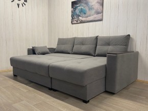 Диван угловой Комфорт-3 (НПБ+МДФ) велюр Galaxy Lite 26 в Лесном - lesnoy.mebel24.online | фото 3