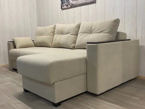 Диван угловой Комфорт-3 (НПБ+МДФ) велюр Luma 01 в Лесном - lesnoy.mebel24.online | фото 2