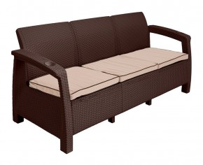 Диван Yalta Premium Sofa 3 Set (Ялта) шоколадный (+подушки под спину) в Лесном - lesnoy.mebel24.online | фото 2