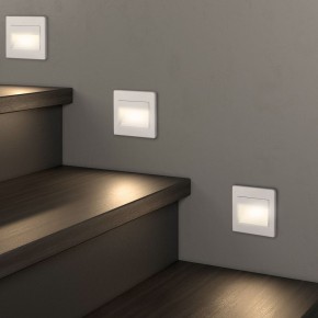 DK3050-WH Светильник встраиваемый в стену, IP 20, LED 3000, 1 Вт, белый, пластик в Лесном - lesnoy.mebel24.online | фото 6