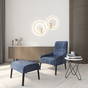 DK5035-SG Бра ROUND со светодиодом, IP20, 24W, 3000/4000/6500K, матовое золото, алюминий в Лесном - lesnoy.mebel24.online | фото
