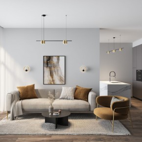 DK5060-BK+SG Бра ORBIT, IP20, 3000К, LED, 10 Вт, черный + сатинированное золото, алюминий в Лесном - lesnoy.mebel24.online | фото 5