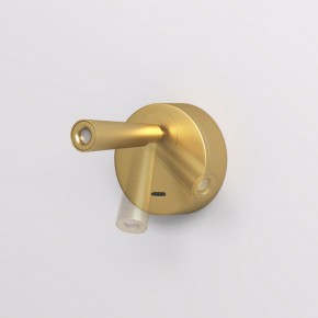 DK5072-SB Бра SHINE WALL со светодиодом, D104*H68, IP20, 3000К, 3W, RA?90, сатинированная латунь, алюминий в Лесном - lesnoy.mebel24.online | фото 3