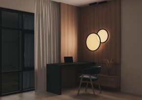 DK6606-BK Подвесной вертикальный светильник Veil со светодиодом H1700 d600 220V 48W 3000-6000K IP20 черный алюминий в Лесном - lesnoy.mebel24.online | фото 5