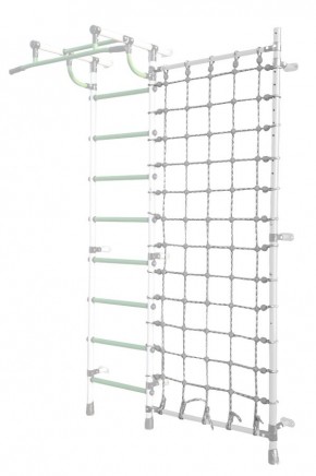 Дополнительная стойка к пристенному ДСК Pastel с сеткой для лазания, цв. белый в Лесном - lesnoy.mebel24.online | фото