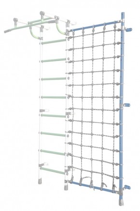 Дополнительная стойка к пристенному ДСК Pastel с сеткой для лазания, цв. голубой в Лесном - lesnoy.mebel24.online | фото