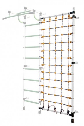 Дополнительная стойка к пристенному ДСК с сеткой для лазания, цв. белый в Лесном - lesnoy.mebel24.online | фото