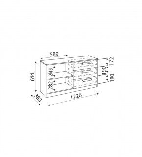 Дуглас (подростковая) М12 ТВ - тумба в Лесном - lesnoy.mebel24.online | фото 2