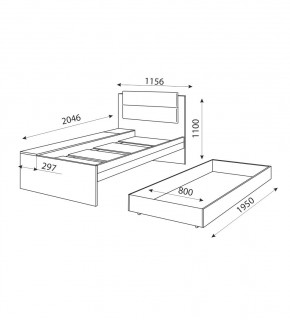 Дуглас (подростковая) М14 Кровать в Лесном - lesnoy.mebel24.online | фото 3