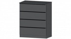 ЭЛЕГАНТ Комод 4 ящика (графит) в Лесном - lesnoy.mebel24.online | фото