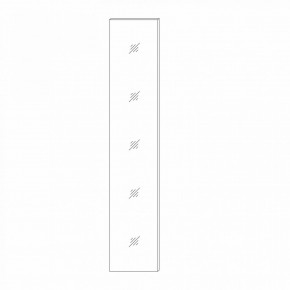 Фасад двери с зеркалом (левый) Белый Марсель в Лесном - lesnoy.mebel24.online | фото 4