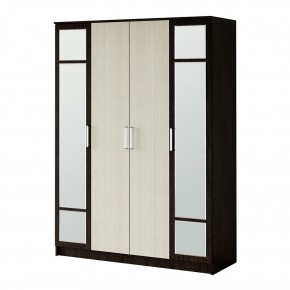ФИЕСТА Шкаф 4-х створчатый NEW (венге/лоредо) в Лесном - lesnoy.mebel24.online | фото