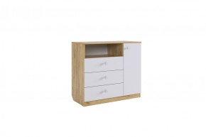 ФОРСАЖ Комод (крафт золотой/белый) в Лесном - lesnoy.mebel24.online | фото