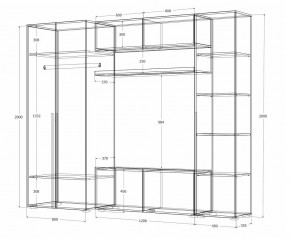 Гостиная Норден (Дуб Крафт белый) в Лесном - lesnoy.mebel24.online | фото 4