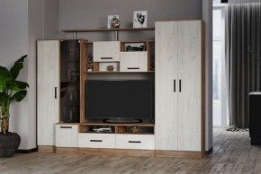 Гостиная Оскар-5 дуб крафт табачный/дуб крафт белый в Лесном - lesnoy.mebel24.online | фото