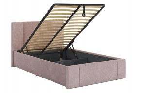 ХЛОЯ Кровать 1200 с ПМ (нежно-розовый велюр) в Лесном - lesnoy.mebel24.online | фото