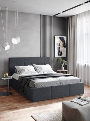 Интерьерная Кровать Рио 1.6 Ортопед на опорах Серый в Лесном - lesnoy.mebel24.online | фото