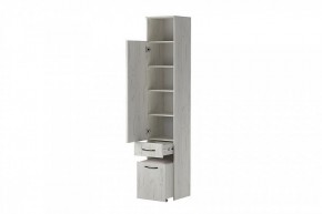 ИТАЛИЯ П1Я-400 Пенал с пуфом  (дуб крафт белый) в Лесном - lesnoy.mebel24.online | фото 2