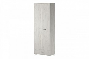 ИТАЛИЯ ШК1Я-800 Шкаф 2дв, 1ящ (дуб крафт белый) в Лесном - lesnoy.mebel24.online | фото